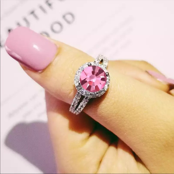 New Women’s 925 Silver Round Cut Sapphire Ring - Picture 2 of 3